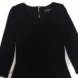Express xs mid sleeve black dress